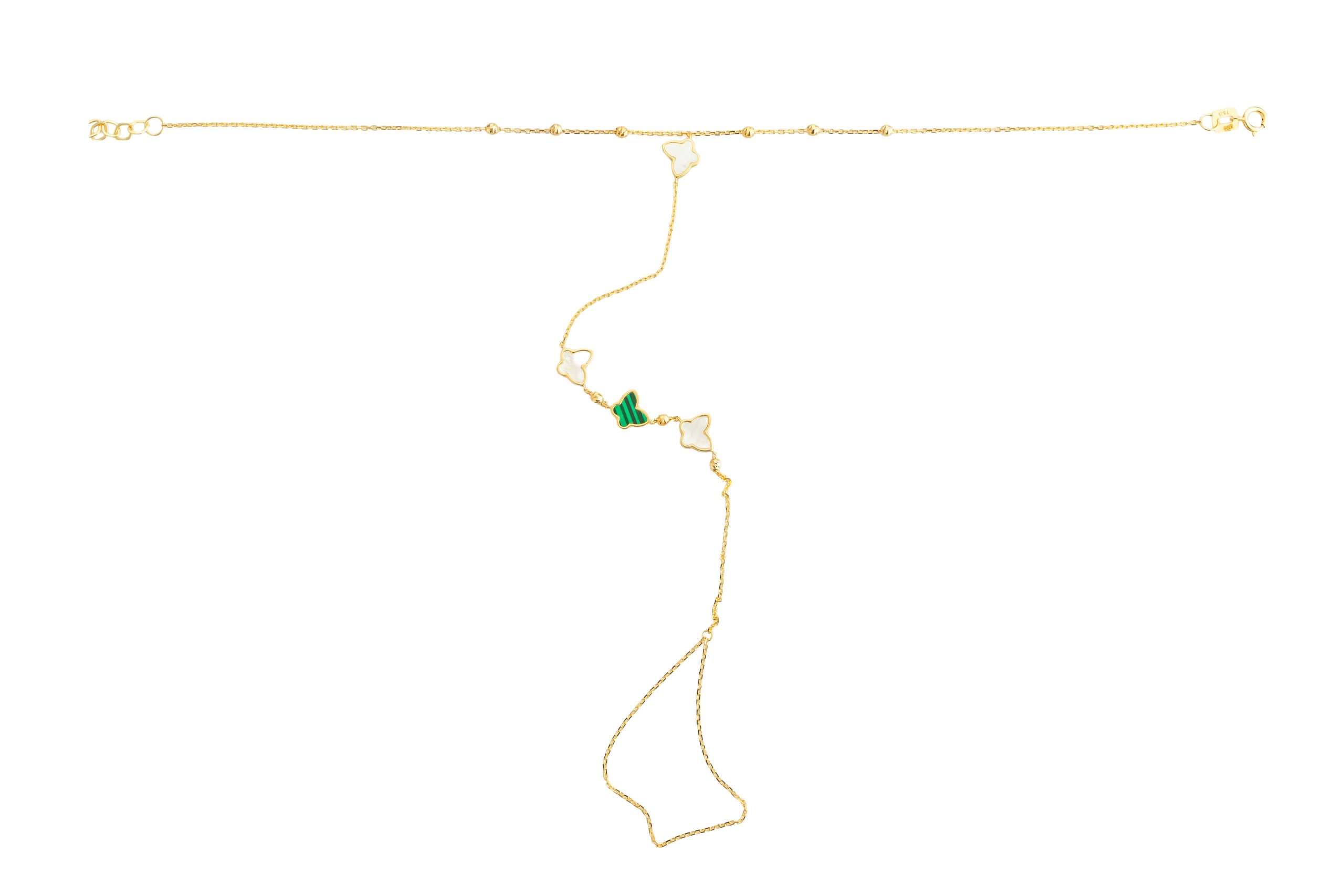 3(2) كف فراشات لون ابيض واخضر - الصورة 1